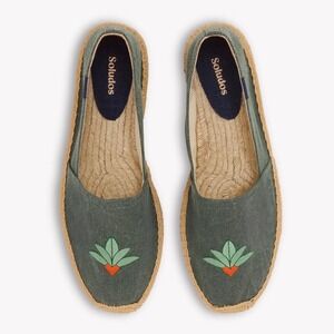 Soludos Men's The Dali Original Espadrilles Vintage Green Size 8-8.5 Minimalist